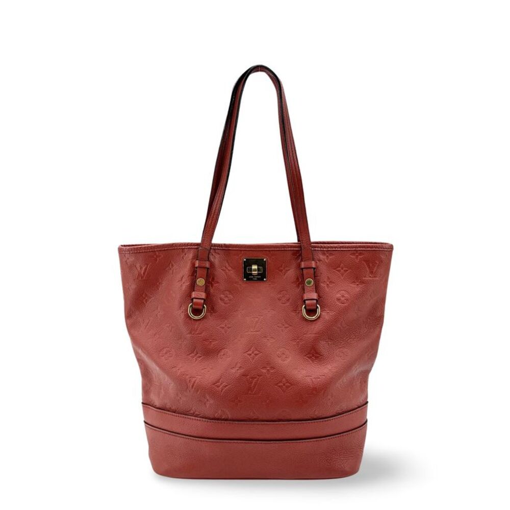 Louis Vuitton Citadine Monogram Empreinte Leather Red Leather Handbag